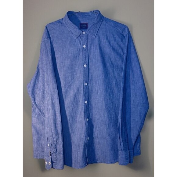 UNTUCKit Button Down Up Shirt Adult XXL Long Sleeve Blue Cotton Men’s Timeless - Picture 3 of 9